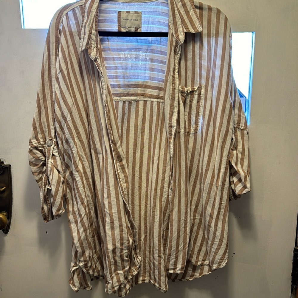 American eagle oversized beach shirt